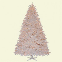 7.5 ft. Devon White Spruce Quick-Set Artificial Christmas Tree with 650 Clear Lights