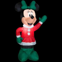 Disney 3.5 ft. Inflatable Outdoor Minnie in Winter Outfit