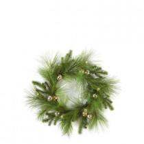 Evergreen Collection 24 in. Pine and Jingle Bells Artificial Christmas Wreath (Pack of 2)