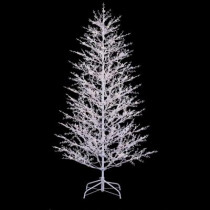 7 ft. White Winter Berry Branch Tree with Clear and Frost White Lights