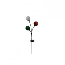 Solar Red, White and Green Ball Garden Stake