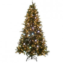 7.5 ft. iTwinkle Just Cut Spruce Artificial Christmas Tree with 500 Multi-Function LED Lights and Speaker