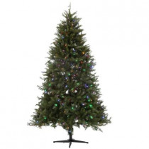 7.5 ft. Matthew Fir Quick-Set Artificial Christmas Tree with 450 Color Choice LED Lights and Remote Control