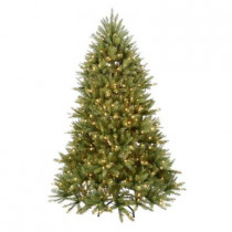 7.5 ft. Pre-Lit Dunhill Fir Hinged Artificial Christmas Tree with Clear Lights