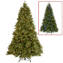 9 ft. Downswept Douglas Fir Artificial Christmas Tree with Dual Color LED Lights