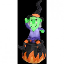 4.5 ft. Inflatable Witch on Cauldron