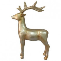 15 in. Winter's Wonder Gold Standing Reindeer
