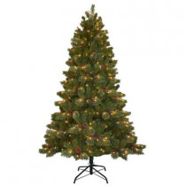 10 ft. Cashmere Cone and Berry Decorated Artificial Christmas Tree with 850 Clear Lights