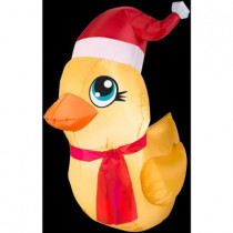 3 ft. H Inflatable Rubber Ducky Santa