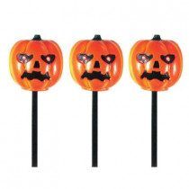 Battery Operated Pumpkin Light and Sound Haunted Pathmarkers (3-Pack)
