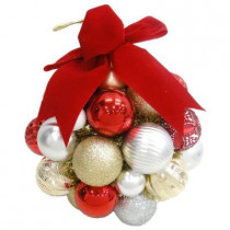10 in. Cranberry Frost Shatter-Resistant Ornament Kissing Ball