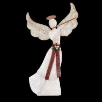 5 ft. Pre-Lit White Angel with Flute