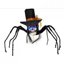 35 in. Skull Spider with Top Hat