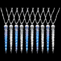 Omni Function Icicle Light String Blue/White 10 ct.