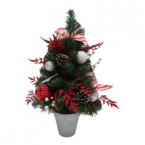 24 in. Unlit Peppermint Frost Potted Artificial Christmas Tree