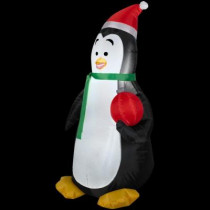 3.5 ft. H Inflatable Outdoor Penguin with Santa Hat