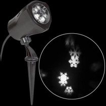 White Snowflake Projection Spotlight Stake