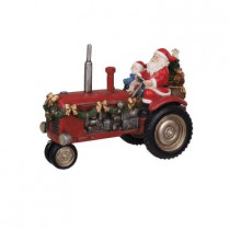 Santa Driving Tractor with LED Lights