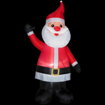 7 ft. H Inflatable Santa with Red Nose