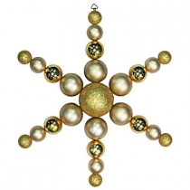 31 in. Gold Shatterproof Star Flake Ornament