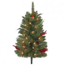 2 ft. Winslow Pathway Artificial Christmas Tree with 35 Clear Lights (Set of 3)
