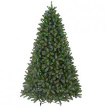 9 ft. FEEL-REAL Downswept Douglas Fir Artificial Christmas Tree with 900 Multi-Color Lights