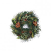 Evergreen Collection 24 in. Pine, Fir, Juniper Artificial Christmas Wreath