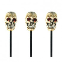 Battery Operated Skull Light and Sound Haunted Pathmarkers (3-Pack)