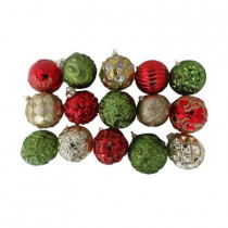 Christmas Cheer Glass Ornament (Count of 15)
