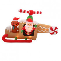 8 ft. W Inflatable Animated Gingerbread Helicopter