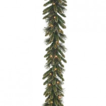 9 ft. x 10 in. Glittery Gold Pine Garland with Glitter, Gold Cones, Gold Glittered Berries