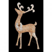 7.5 ft. Pre-Lit Gold Standing Deer