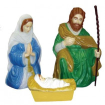 Nativity Set with Kneeling Joseph with Staff
