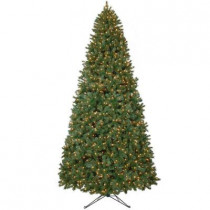 12 ft. Wesley Mixed Spruce Artificial Christmas Tree with 1800 Clear Lights
