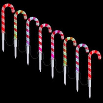 AppLights LED Candy Cane Pathway Light Stakes (Set of 8)