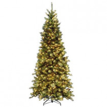 7.5 ft. Tiffany Fir Slim Artificial Christmas Tree with Clear Lights