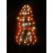 41 in. Stacked Pumpkins Decoration with 50 Miniature Lights