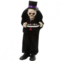 36 in. Animated Skeleton Butler with Serving Tray