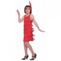 Girls Red Flapper Costume