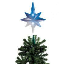 Frosty Star Blue and White LED Tree Topper