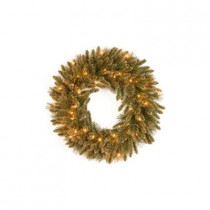24 in. Glittery Gold Pine Artificial Wreath with Glitter, Gold Cones, Gold Glittered Berries