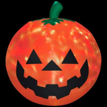 5 ft. H Projection Inflatable Fire and Ice Pumpkin