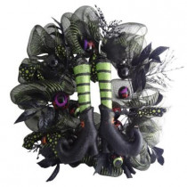 30 in. Witch Mesh Artificial Wreath