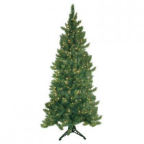 6.5 ft. Pre-Lit Quarter Artificial Christmas Tree with Clear Lights
