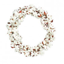 26 in. Fall Wreath with Cotton