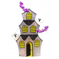 72 in. 150-Light Tinsel Ghost House