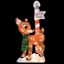 32 in. Pre-Lit Rudolph at the North Pole