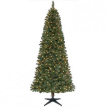 7.5 ft. Wesley Mixed Spruce Quick-Set Slim Artificial Christmas Tree with 500 Clear Lights