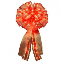 14in. Ribbon Bow LED Red