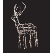 48 in. Pre-Lit White Wire Reindeer